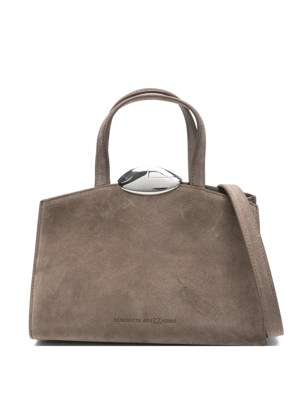 Benedetta Bruzziches suede tote bag | Neutrals | Image 1