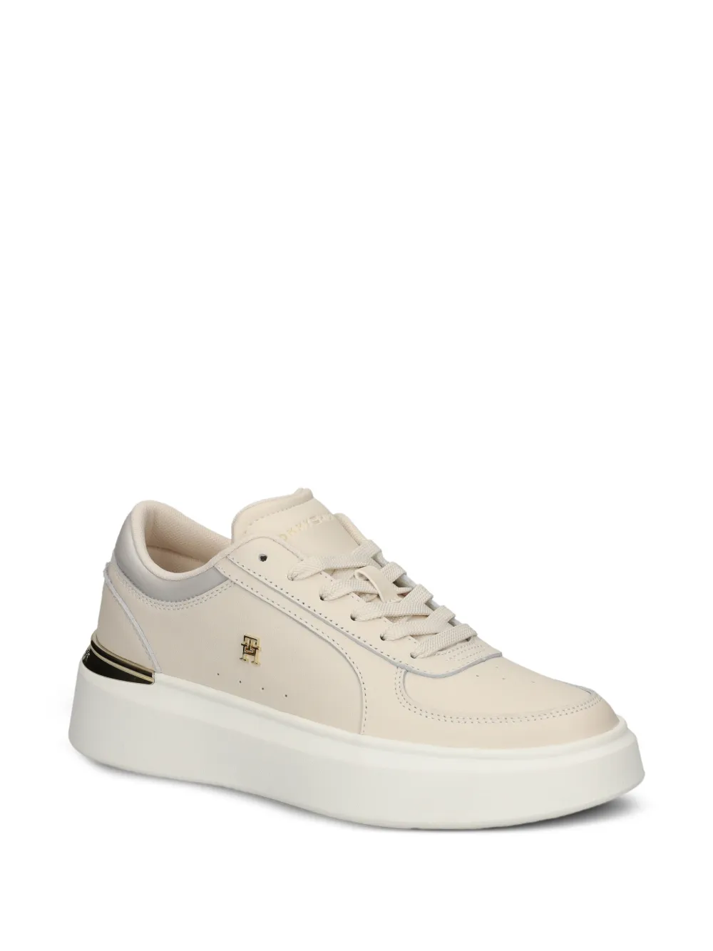 Tommy Hilfiger Sneakers met logoplakkaat Beige