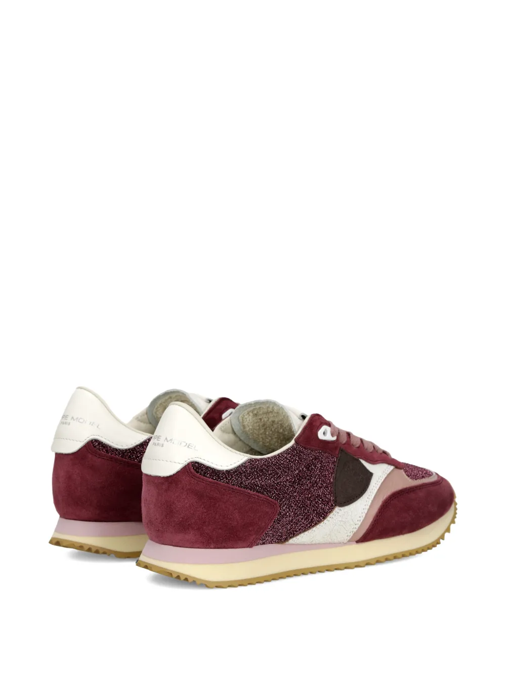 Philippe Model Paris Belville sneakers met glittervlak Rood