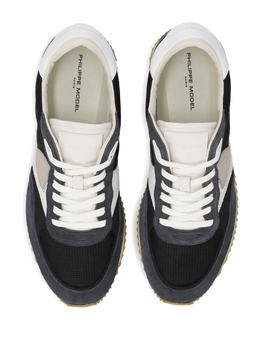 Philippe Model Paris Belville low-top sneakers met vlakken Zwart