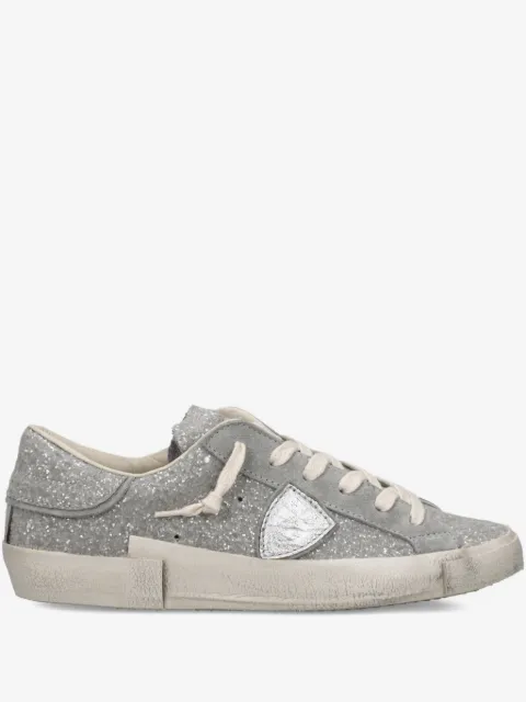 Philippe Model Paris glitter-effect panelled sneakers