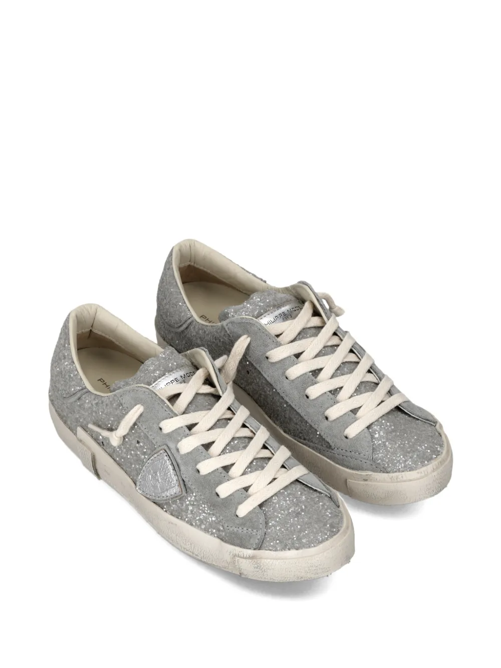 Philippe Model Paris Prsx low-top sneakers met glitter Grijs