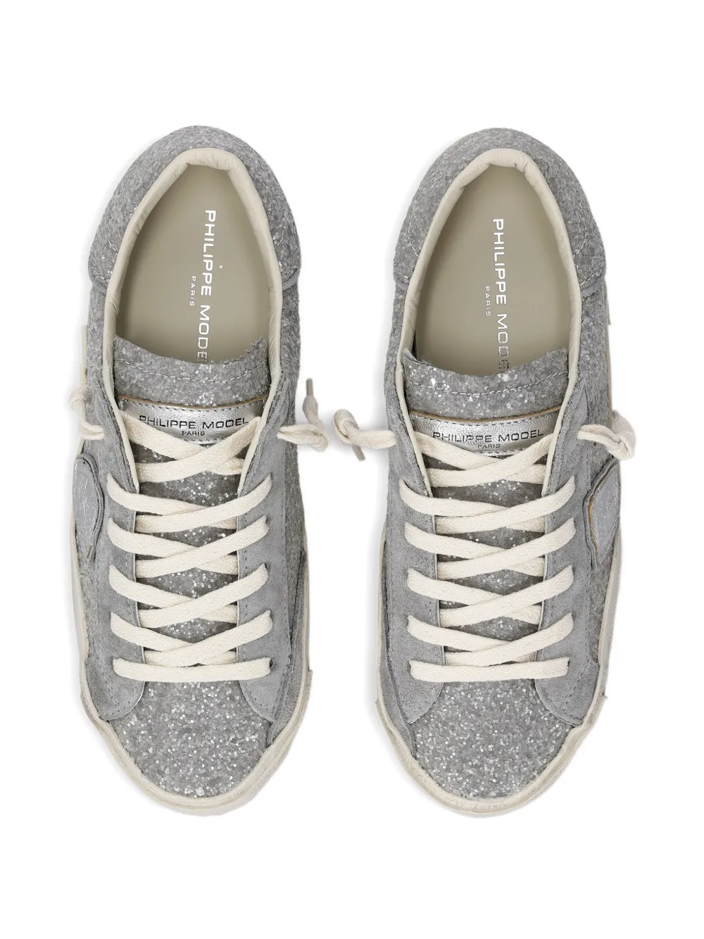 Philippe Model Paris Prsx low-top sneakers met glitter Grijs