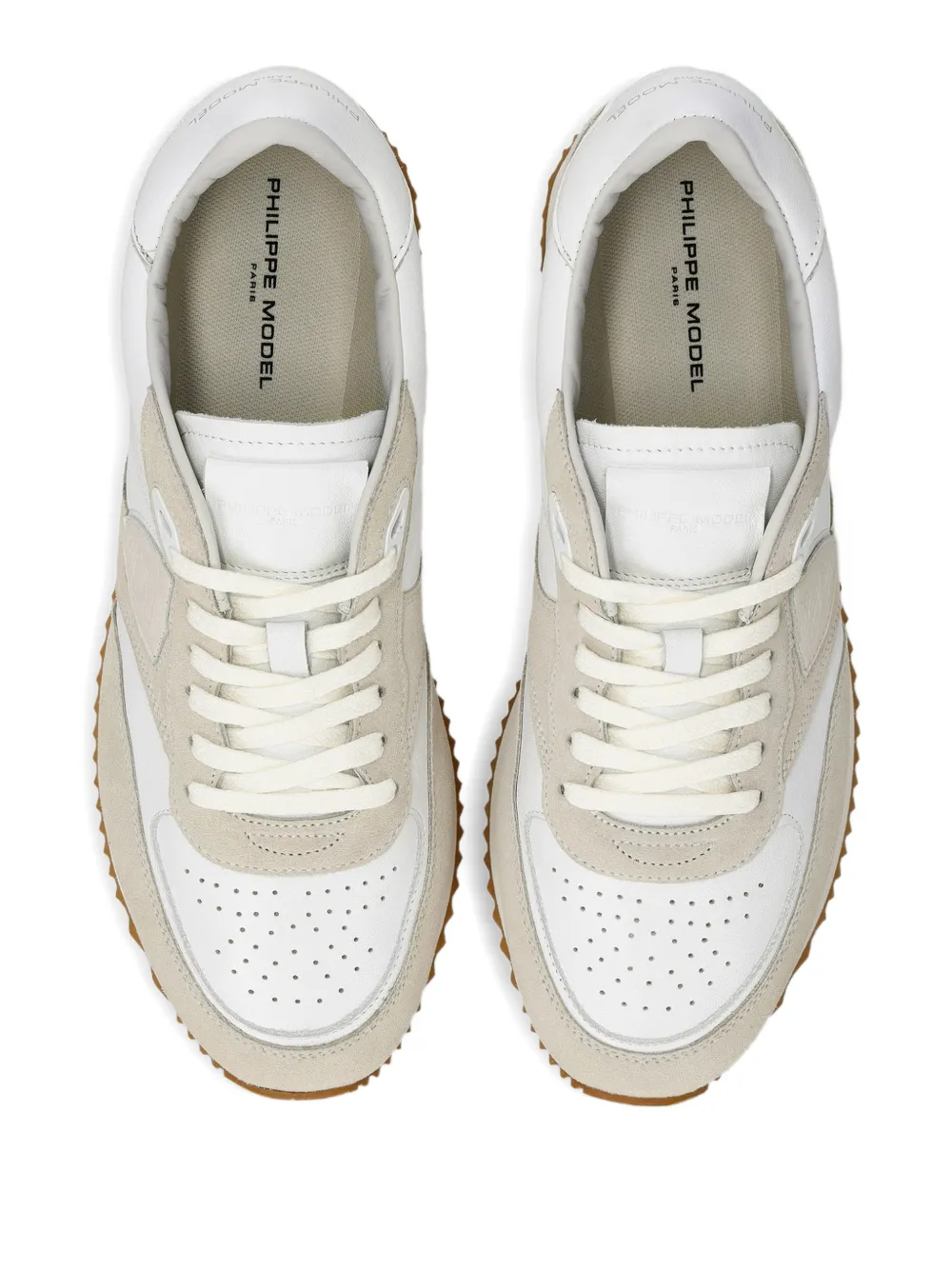 Philippe Model Paris Belville sneakers met geperforeerd vlak Wit