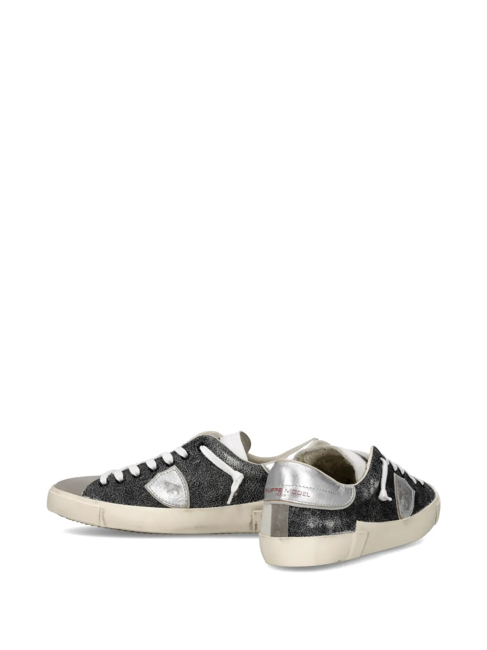 Philippe Model Paris PRSX Low metallic panel sneakers Zwart
