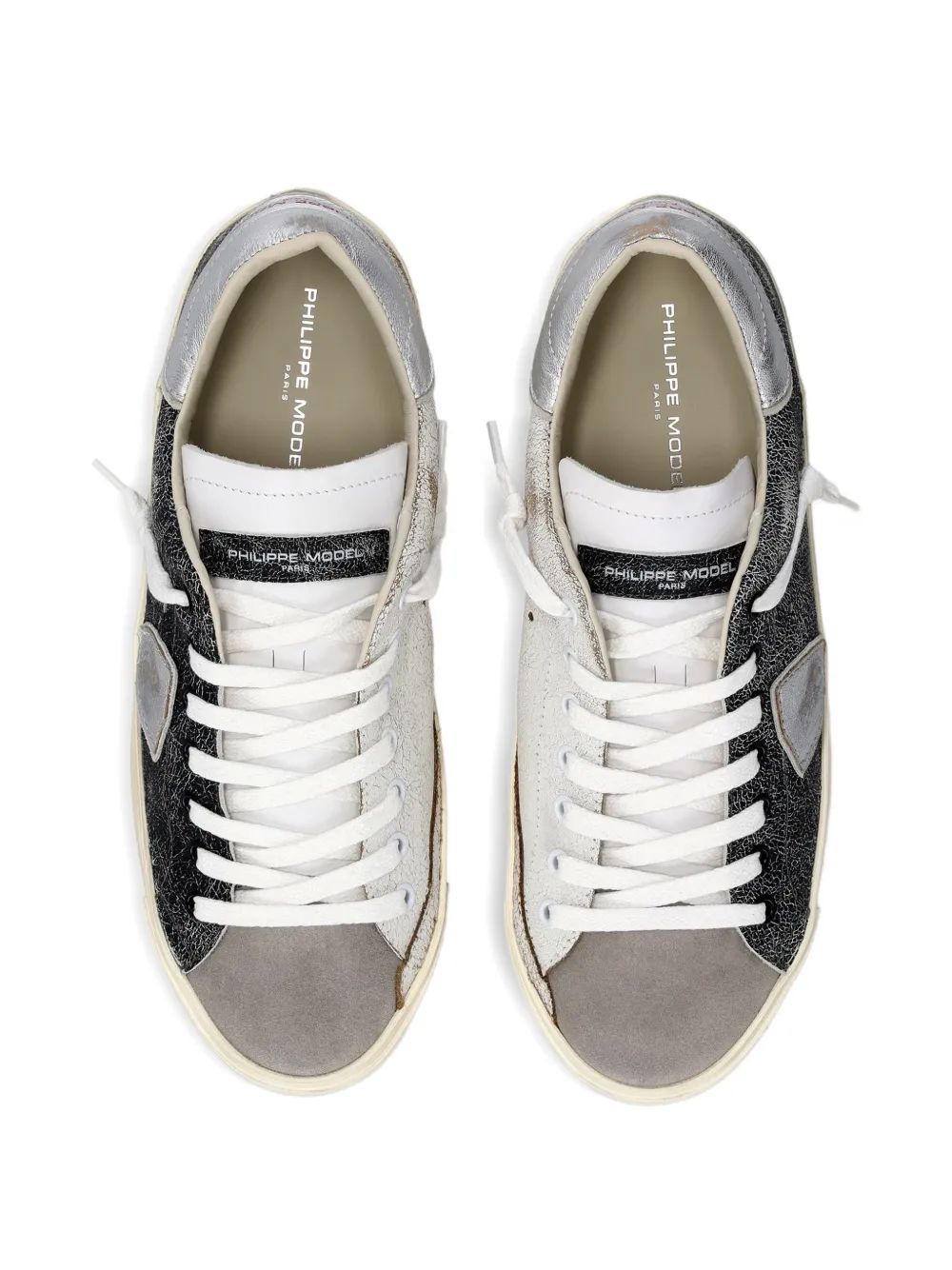 Philippe Model Paris PRSX Low metallic panel sneakers Zwart
