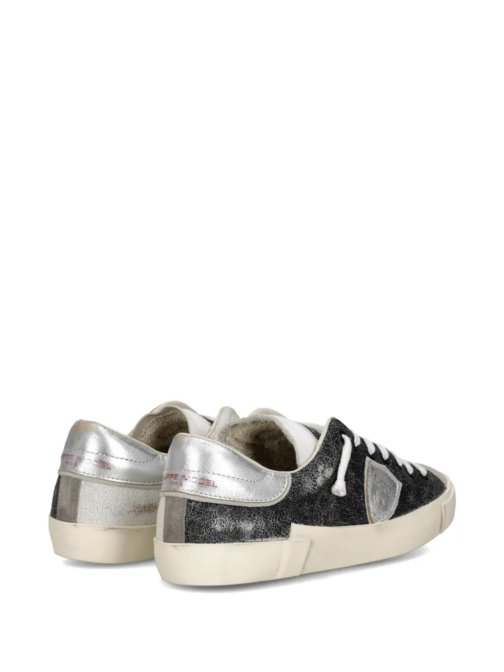 Philippe Model Paris PRSX Low metallic panel sneakers Zwart