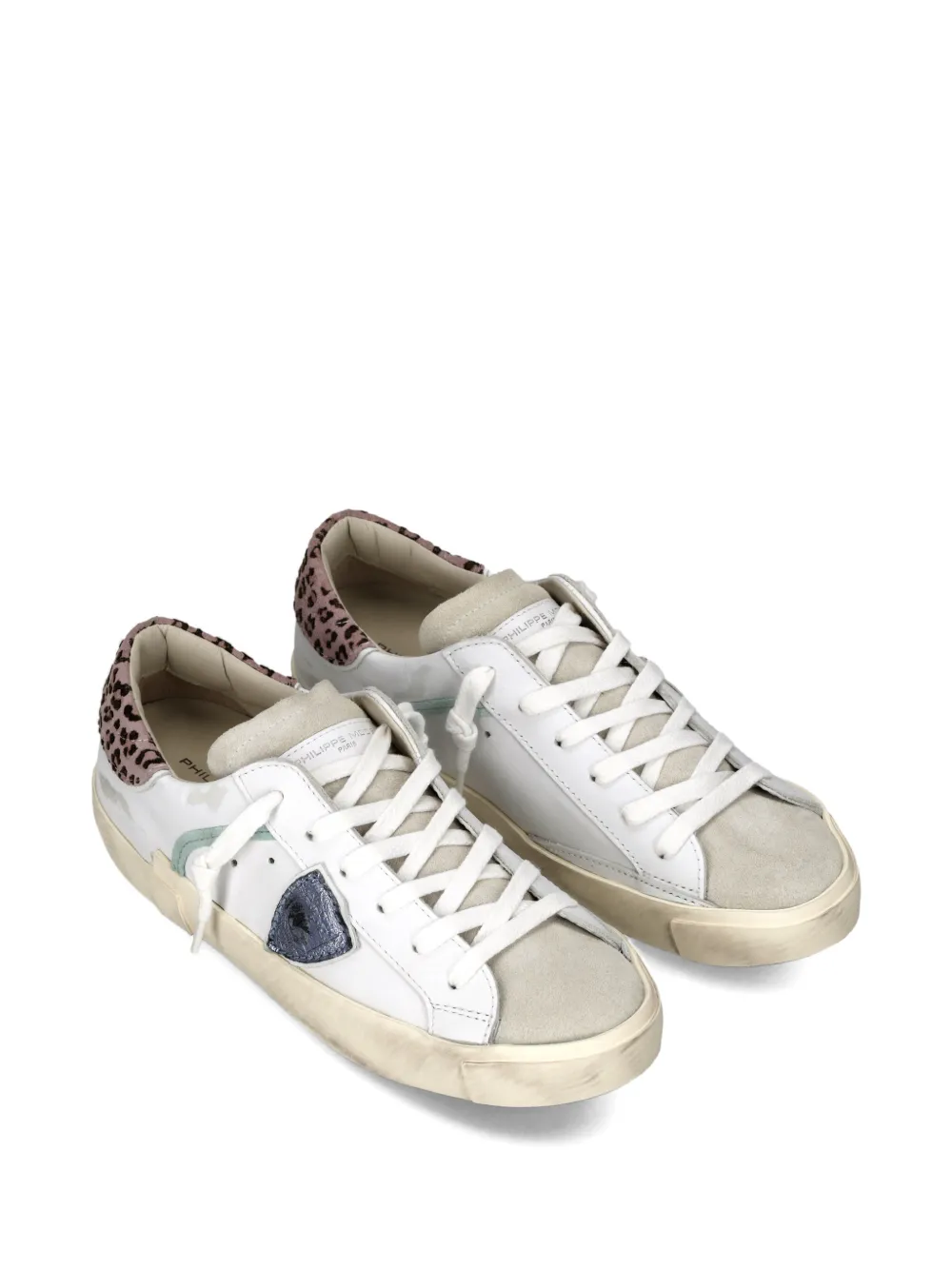 Philippe Model Paris animal-print patch sneakers Wit