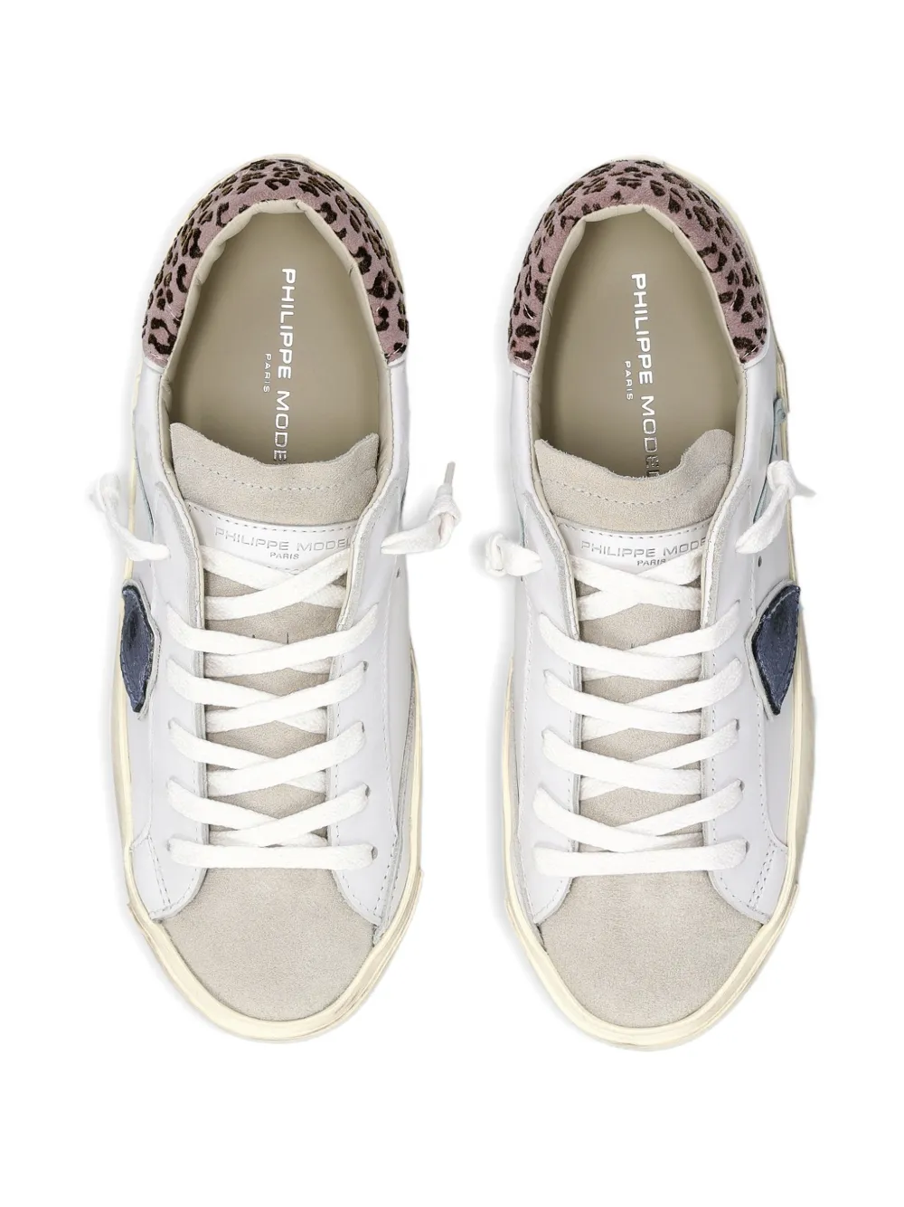 Philippe Model Paris animal-print patch sneakers Wit