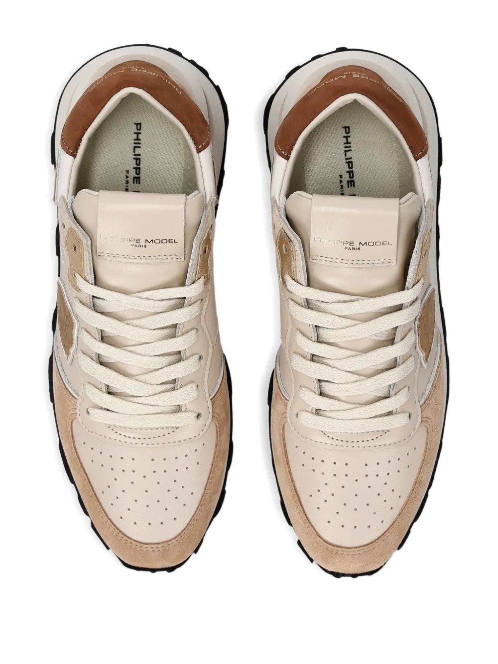 Philippe Model Paris Tropez Haute Low sneakers met patroon Beige