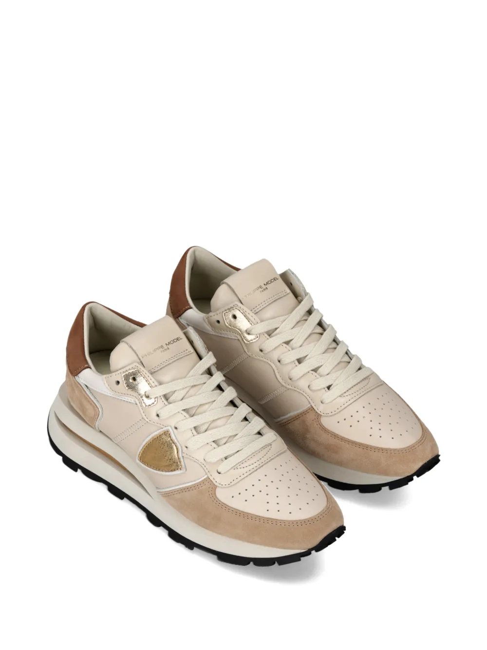 Philippe Model Paris Tropez Haute Low sneakers met patroon Beige