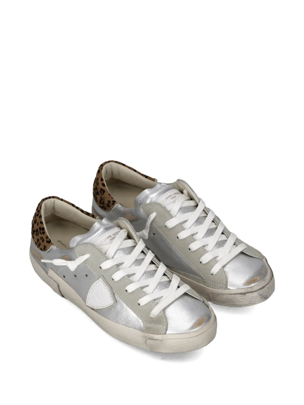 Philippe Model Paris Prsx sneakers met luipaardprint Zilver