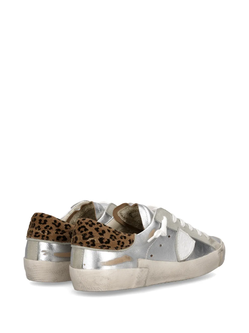 Philippe Model Paris Prsx sneakers met luipaardprint Zilver