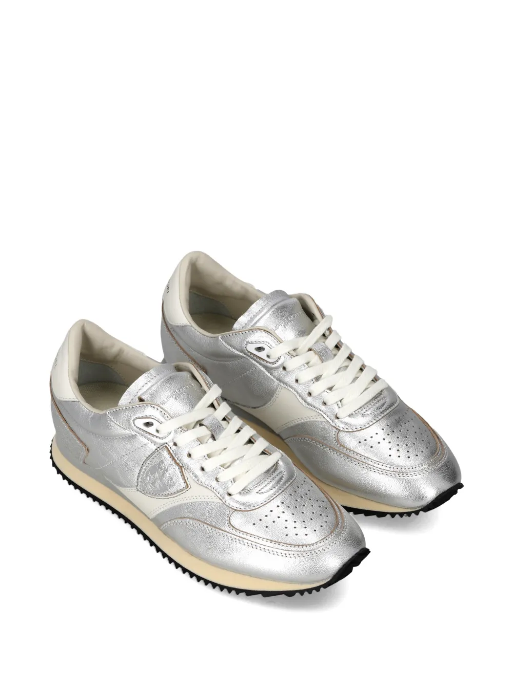 Philippe Model Paris Belville sneakers met geperforeerde vlakken Zilver