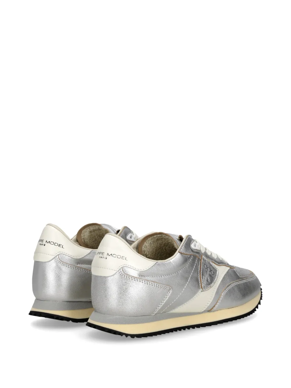Philippe Model Paris Belville sneakers met geperforeerde vlakken Zilver
