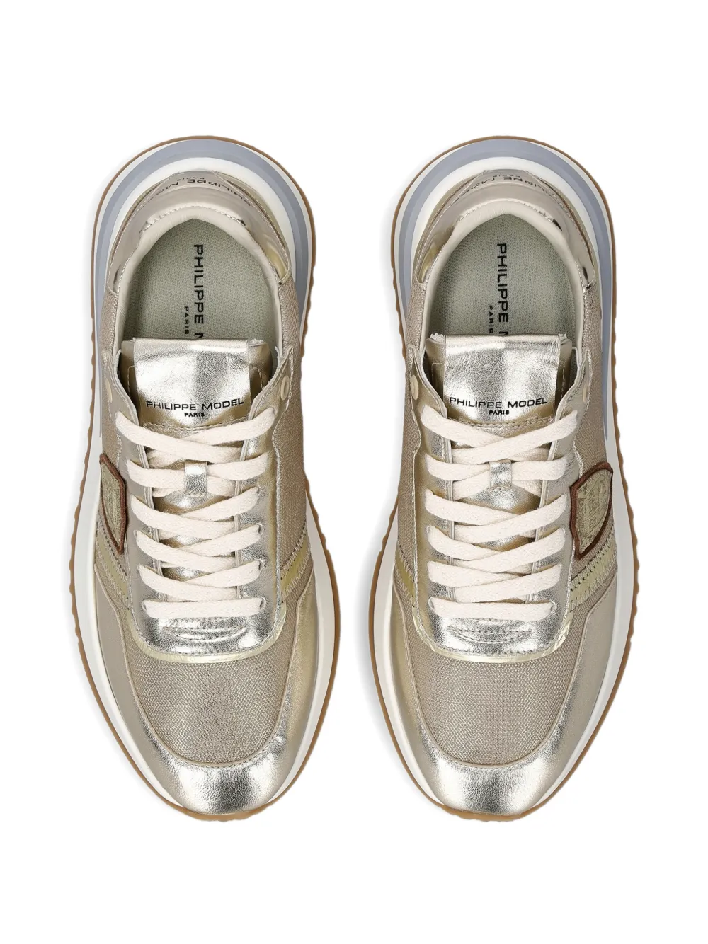 Philippe Model Paris Tropez 2.1 low-top sneakers met schildpatch Goud