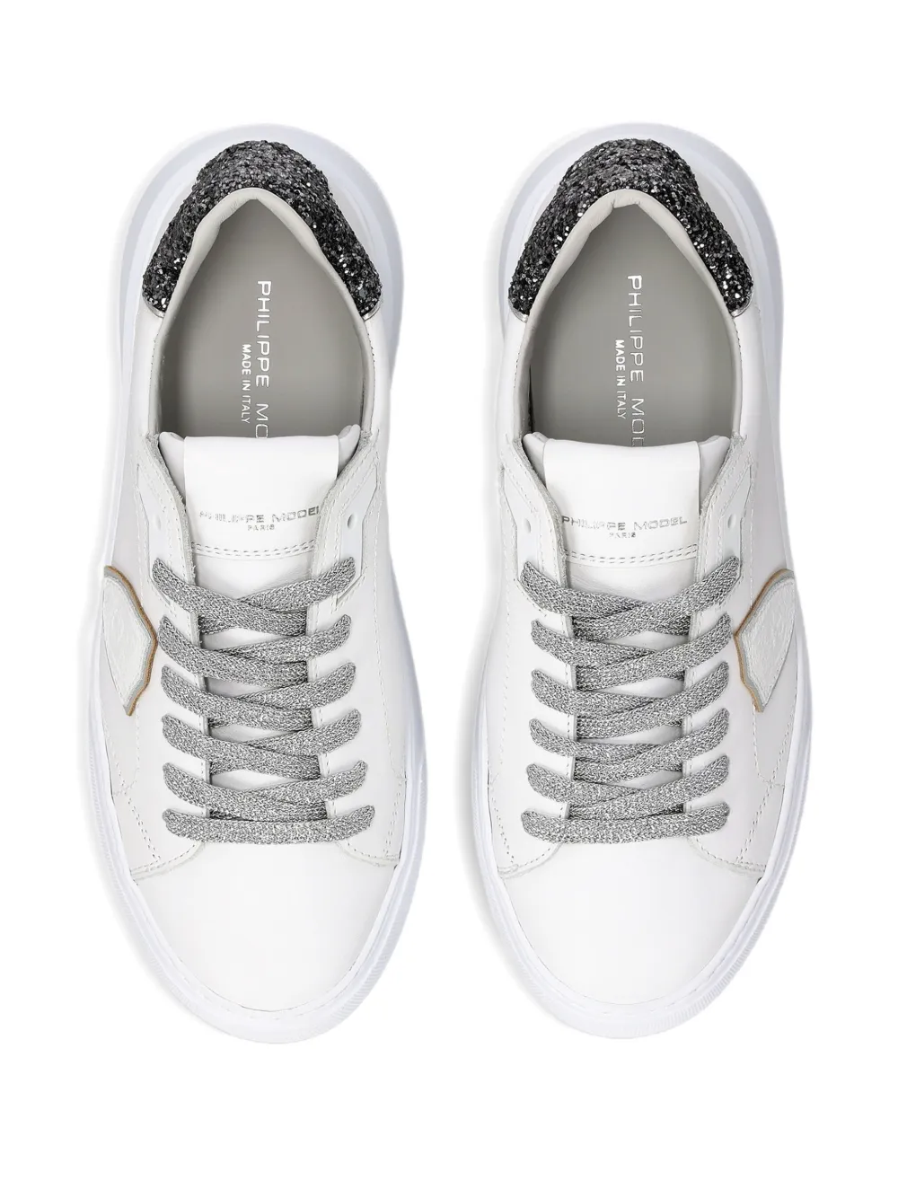 Philippe Model Paris Temple sneakers met ronde neus Wit