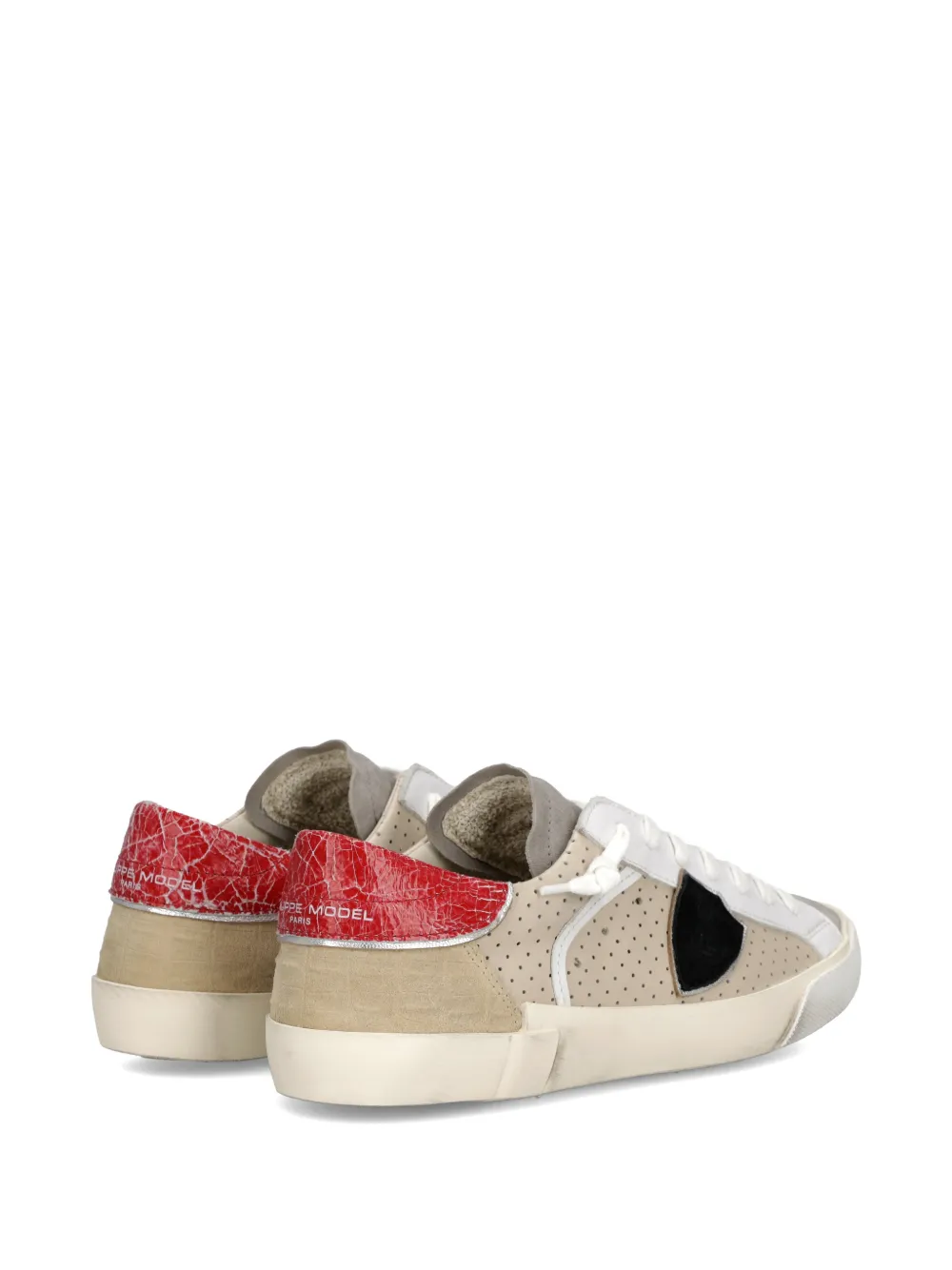 Philippe Model Paris Sneakers met geperforeerde vlakken Beige