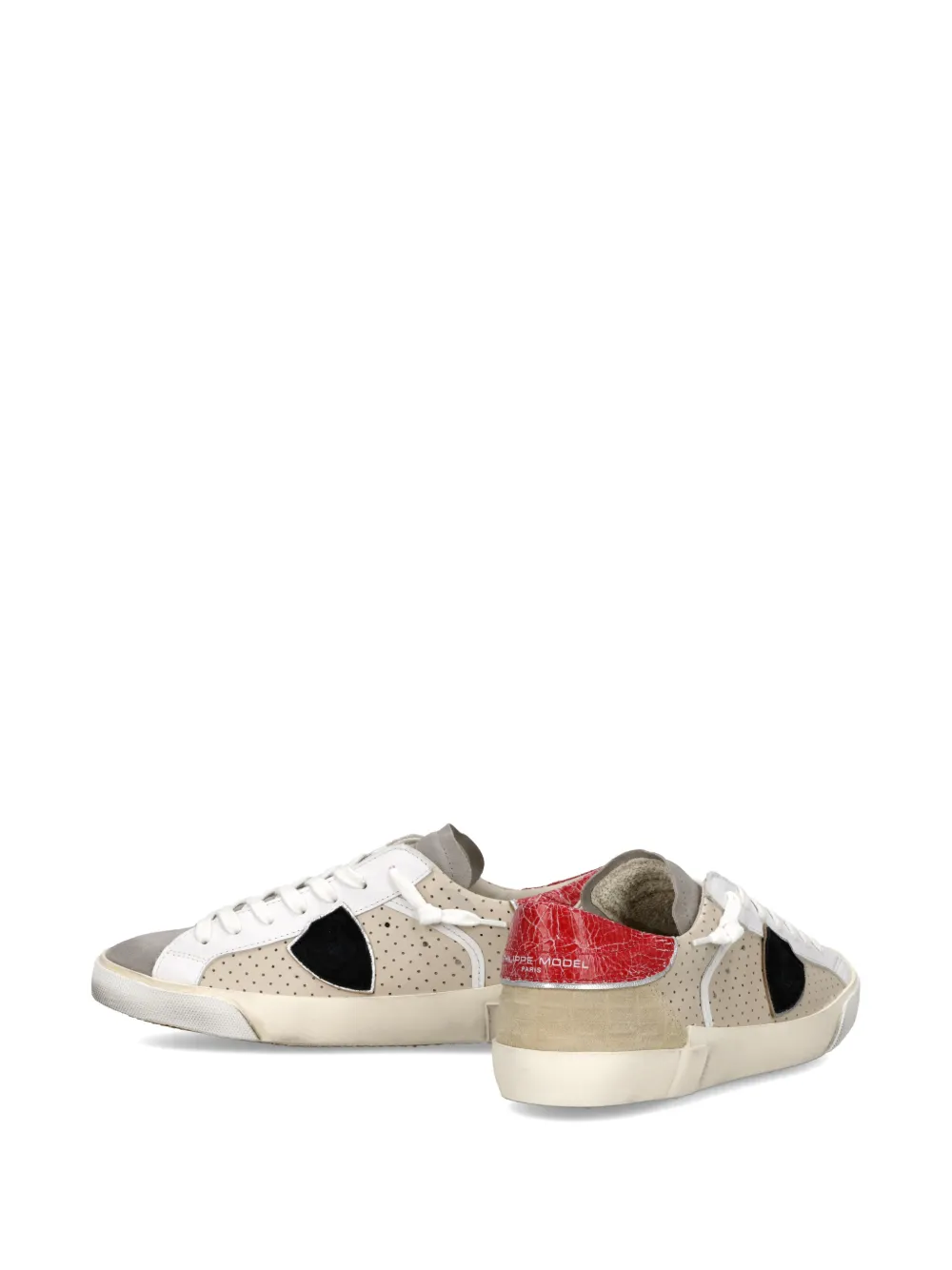 Philippe Model Paris Sneakers met geperforeerde vlakken Beige