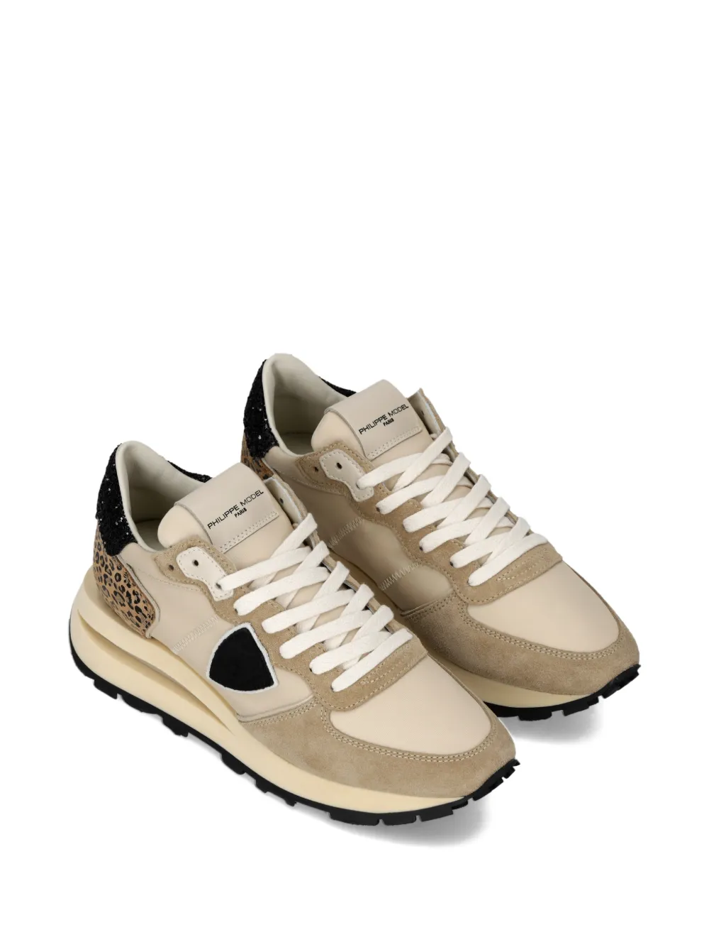Philippe Model Paris Tropez Haute sneakers met dierenprint Beige