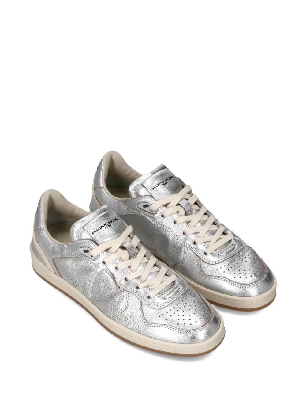 Philippe Model Paris Pgal geperforeerde low-top sneakers Zilver