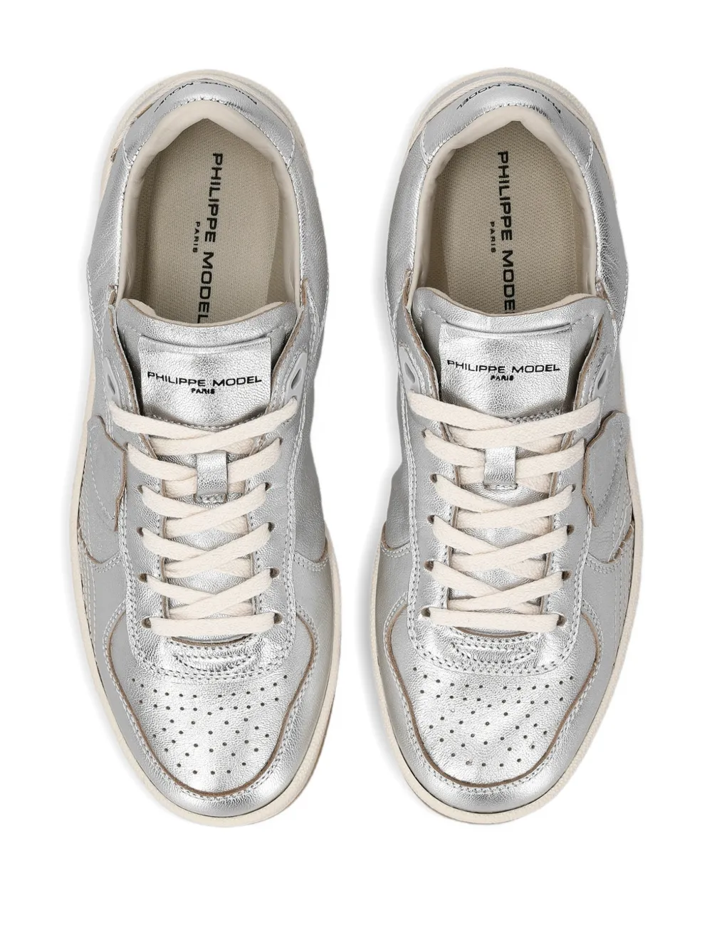 Philippe Model Paris Pgal geperforeerde low-top sneakers Zilver