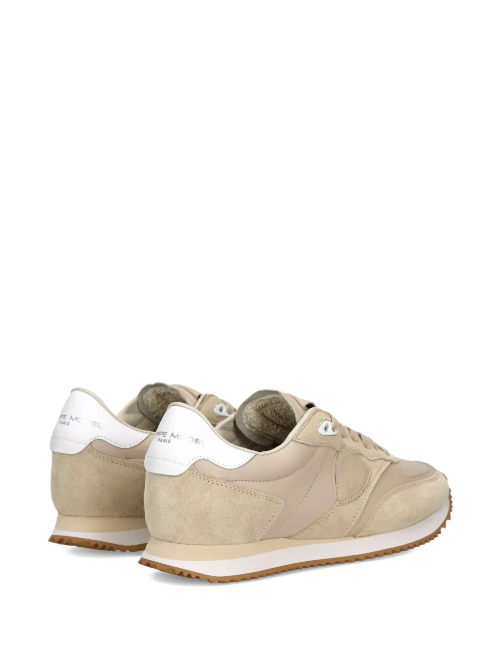 Philippe Model Paris Belville geperforeerde leren sneakers Beige