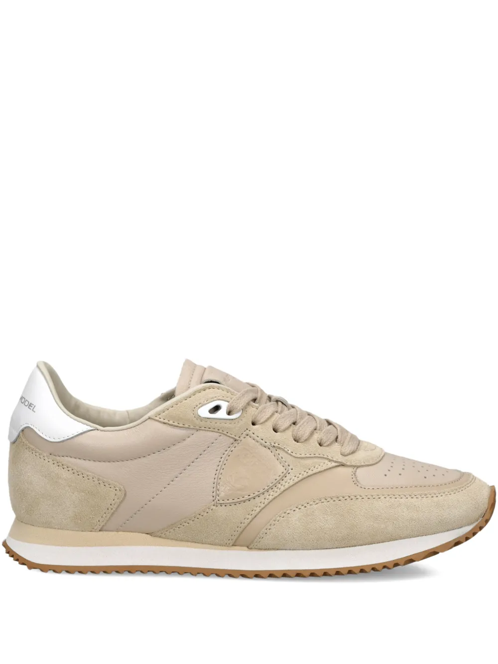 Philippe Model Paris Belville geperforeerde leren sneakers Beige