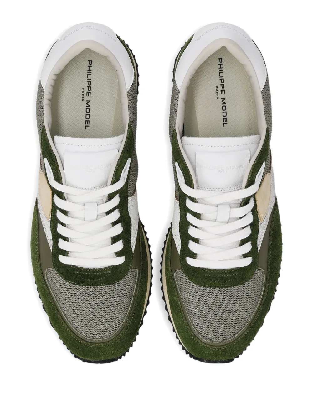 Philippe Model Paris Sneakers met suède vlak Groen