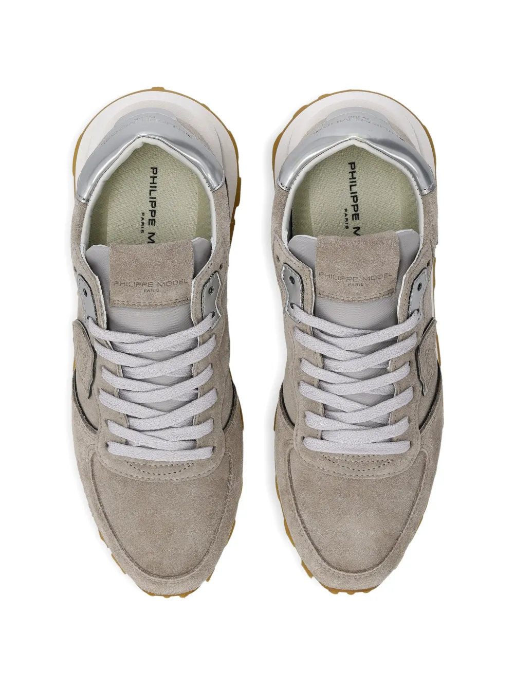 Philippe Model Paris Tropez Haute sneakers met metallic hak Grijs
