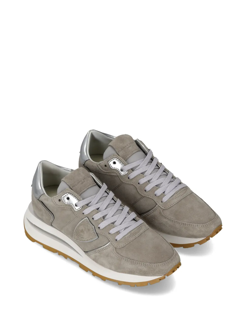 Philippe Model Paris Tropez Haute sneakers met metallic hak Grijs