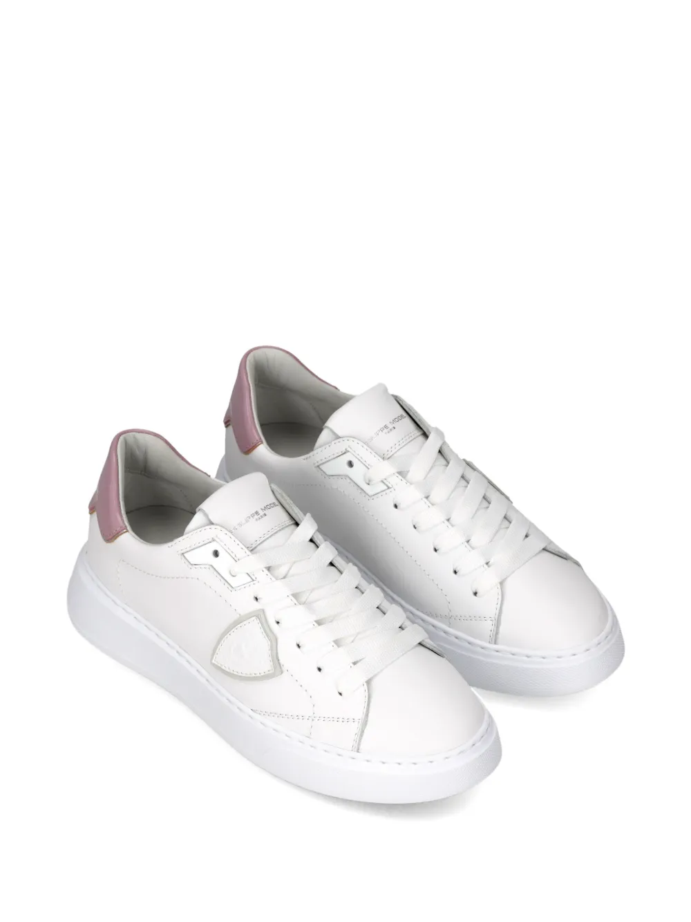 Philippe Model Paris Temple Tennis low-top leren sneakers Wit