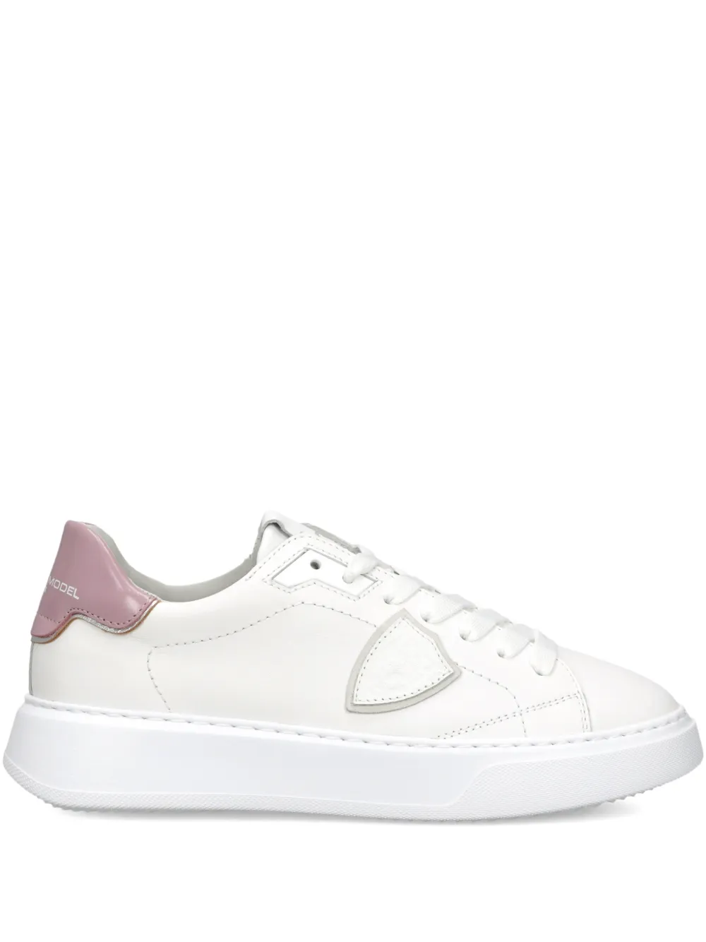 Philippe Model Paris Temple Tennis low-top leren sneakers Wit