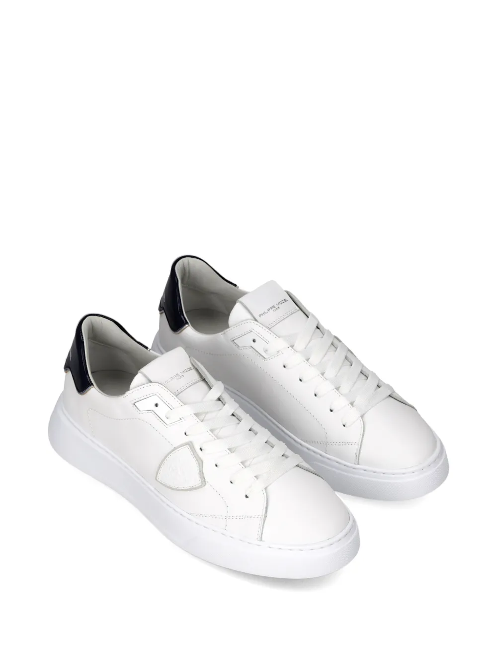 Philippe Model Paris Temple low-top leren sneakers Wit