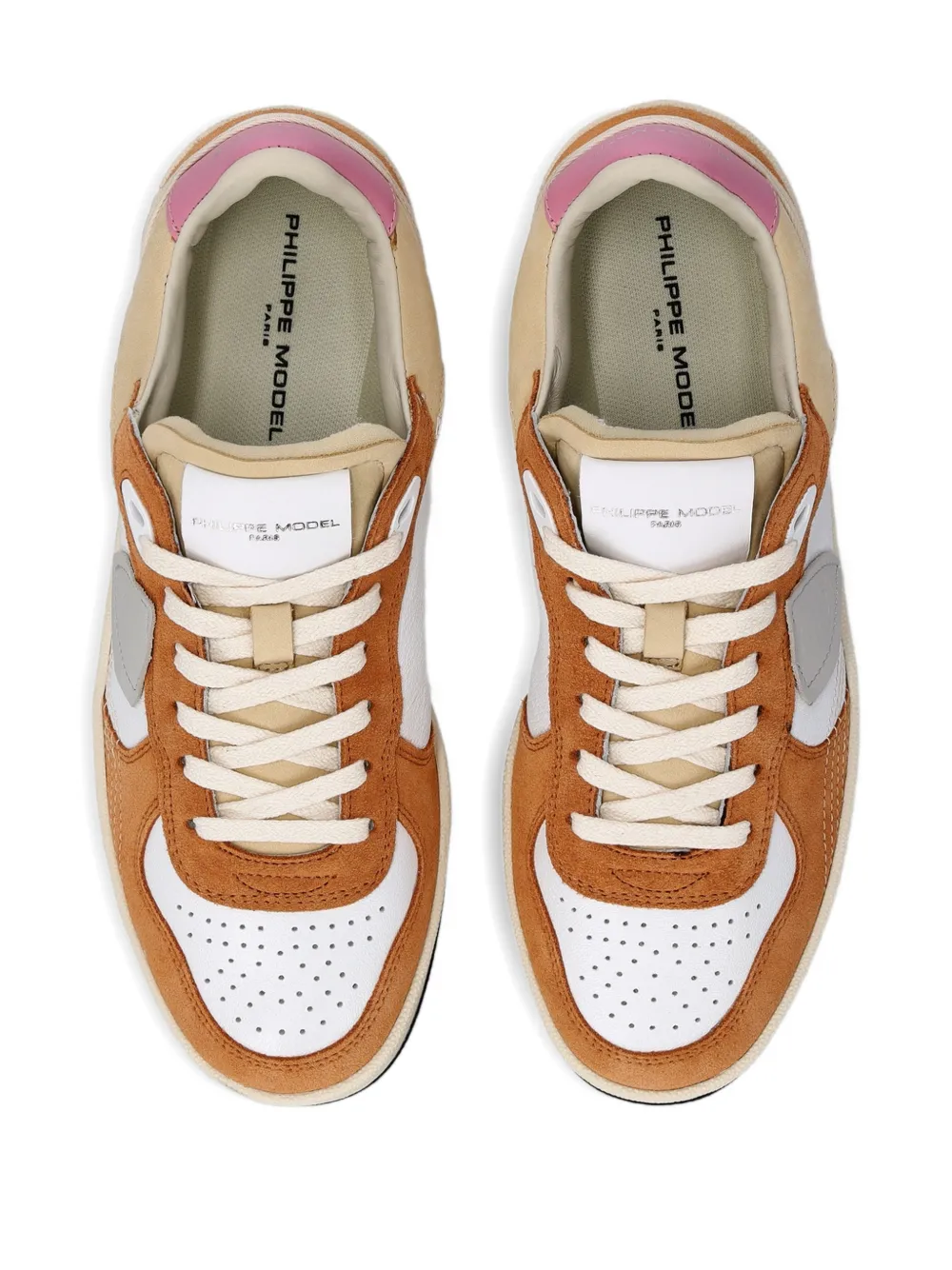 Philippe Model Paris Pgal Low sneakers met vlakken Bruin