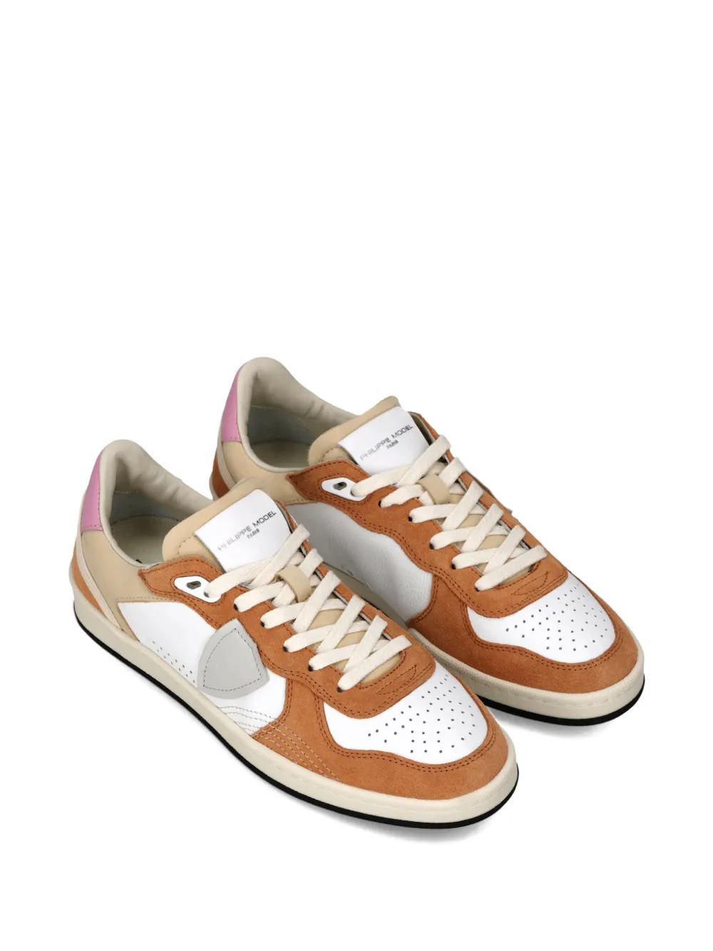 Philippe Model Paris Pgal Low sneakers met vlakken Bruin