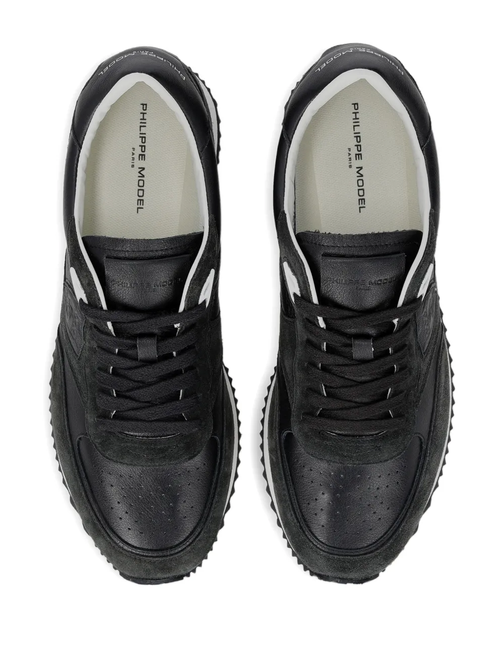 Philippe Model Paris Low-top leren sneakers Zwart