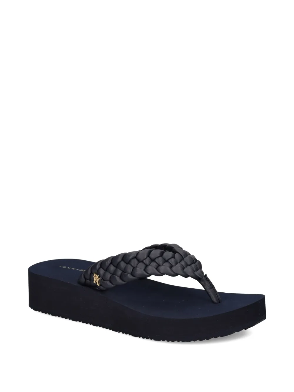 Tommy Hilfiger 38mm braided platform flip-flops | Image 2
