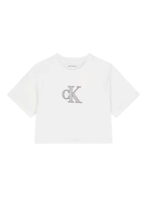 Calvin Klein Kids playera con logo estampado