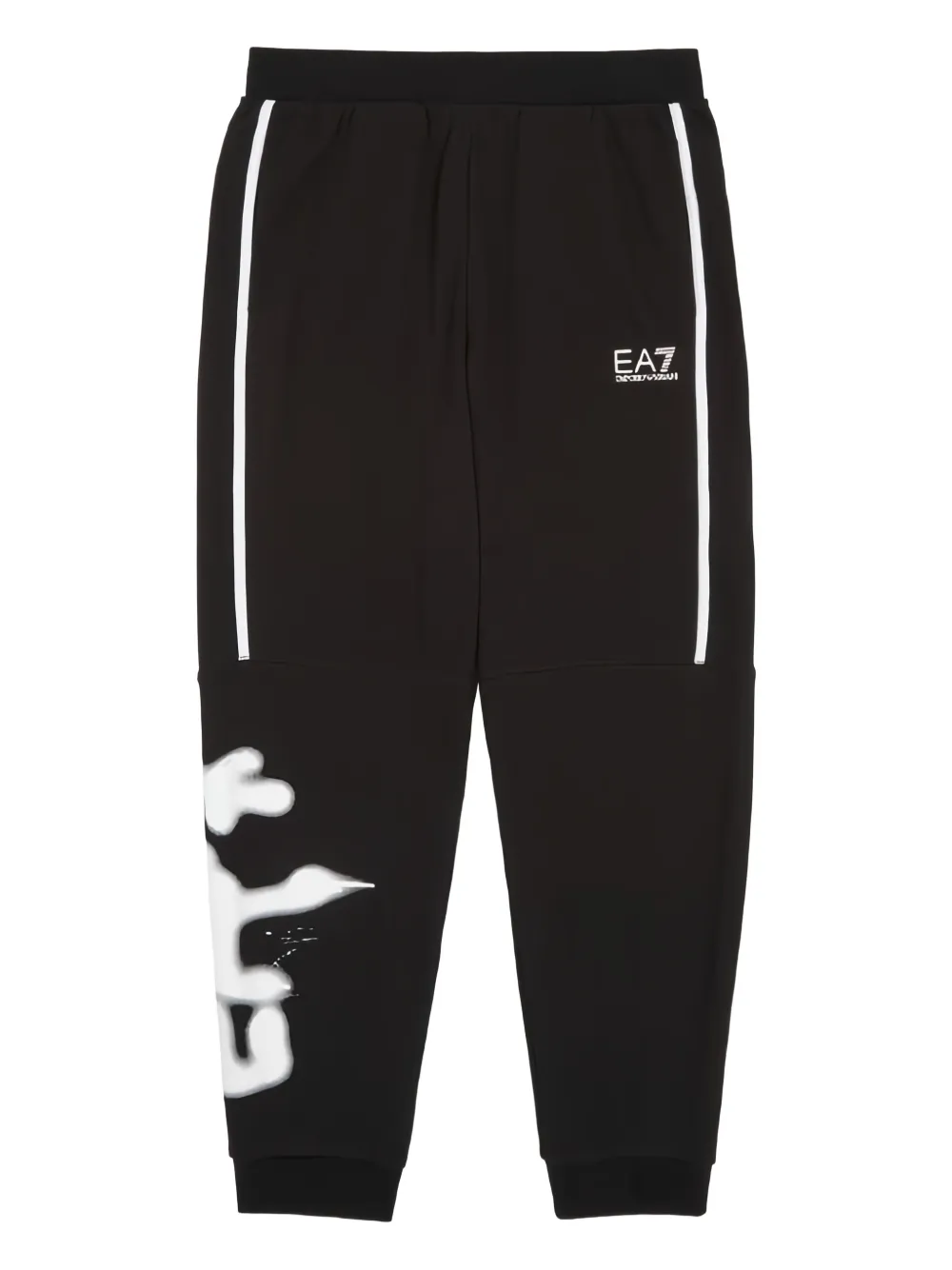 Ea7 Logo-detail Track Pants In Black