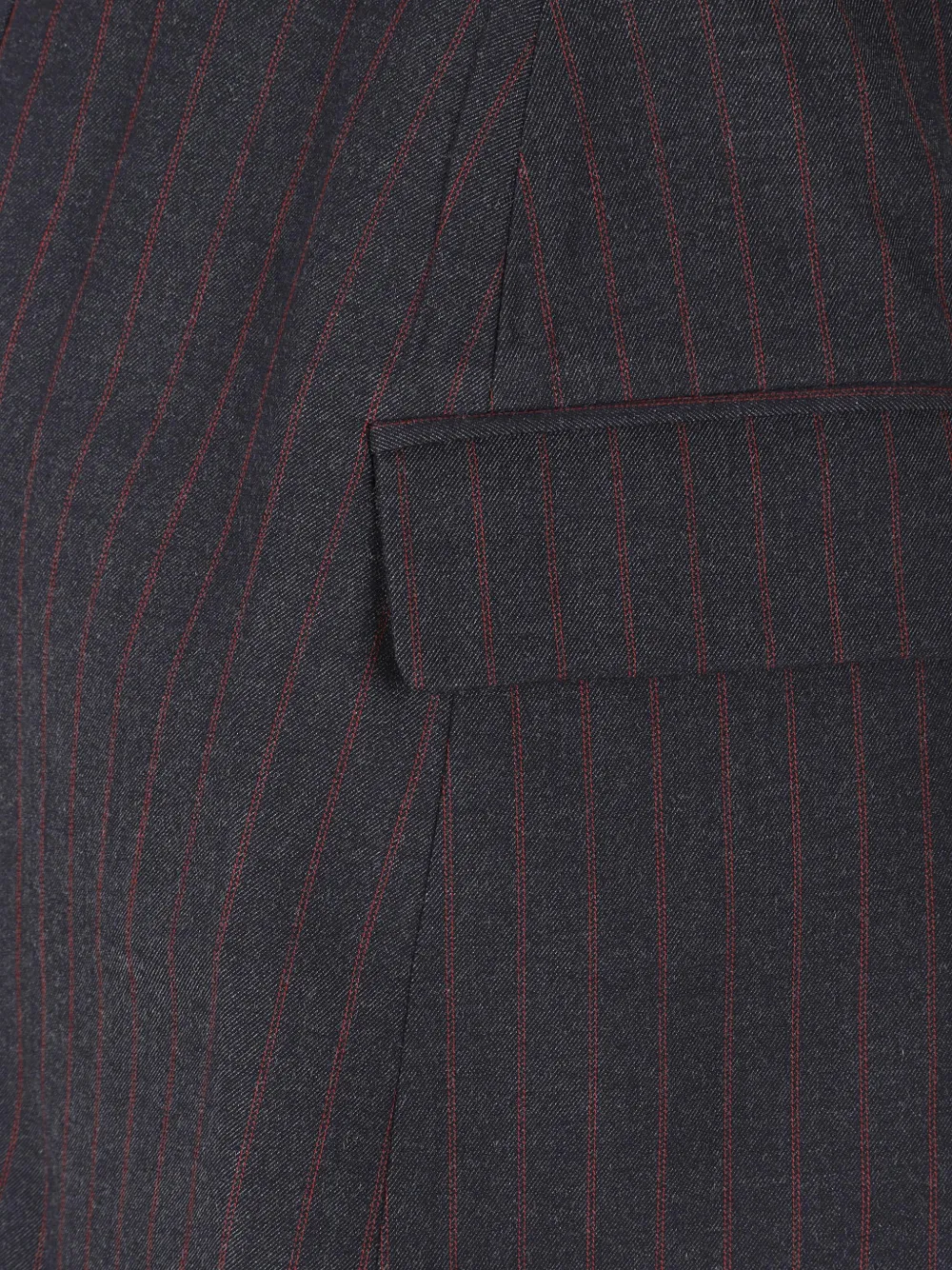 Ganni Pinstripe Belted Mini Skirt In Black