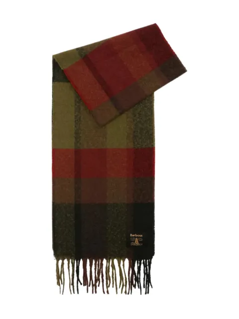 Barbour Westerdale fringed-edge check-pattern scarf