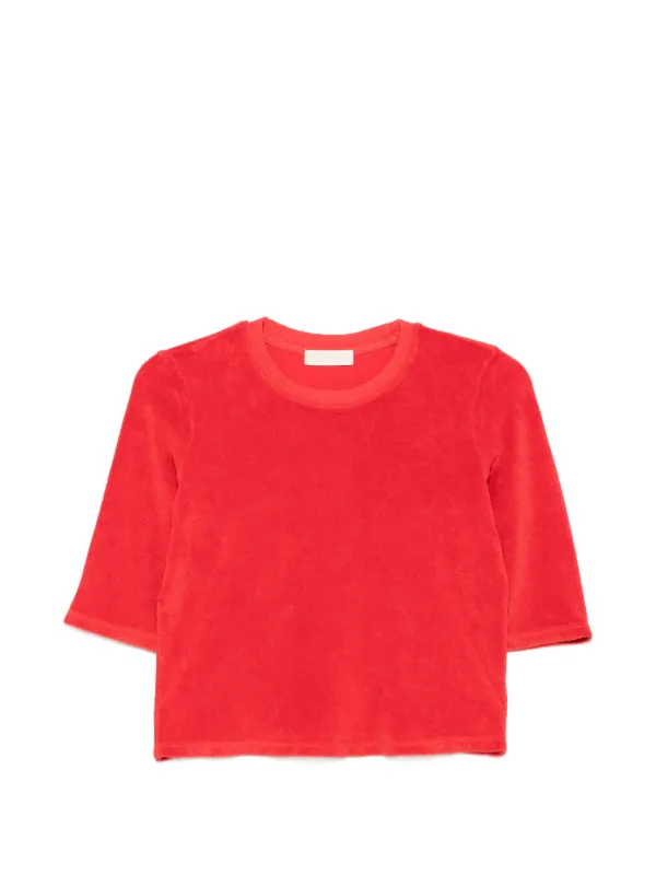 Suzie Kondi Terry-cloth T-shirt in Red