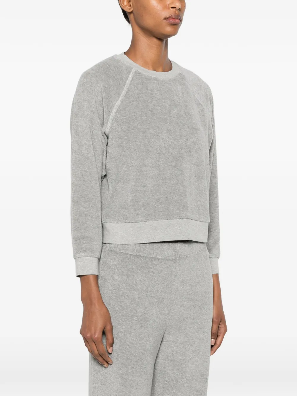 Suzie Kondi Raglan-sleeve Sweatshirt in Grey, view 3