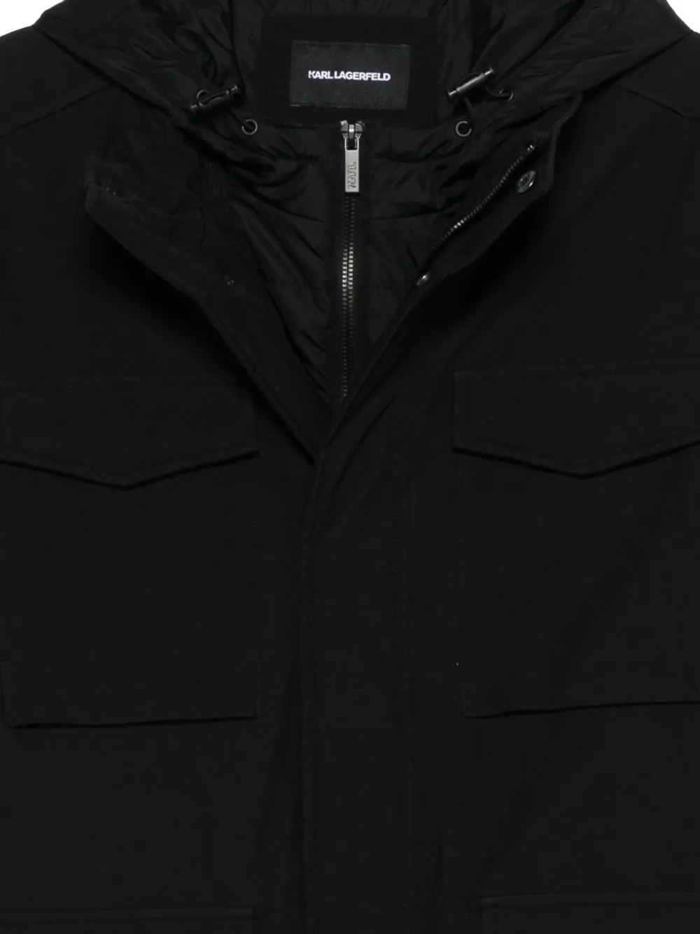 Karl Lagerfeld Jack met capuchon Zwart