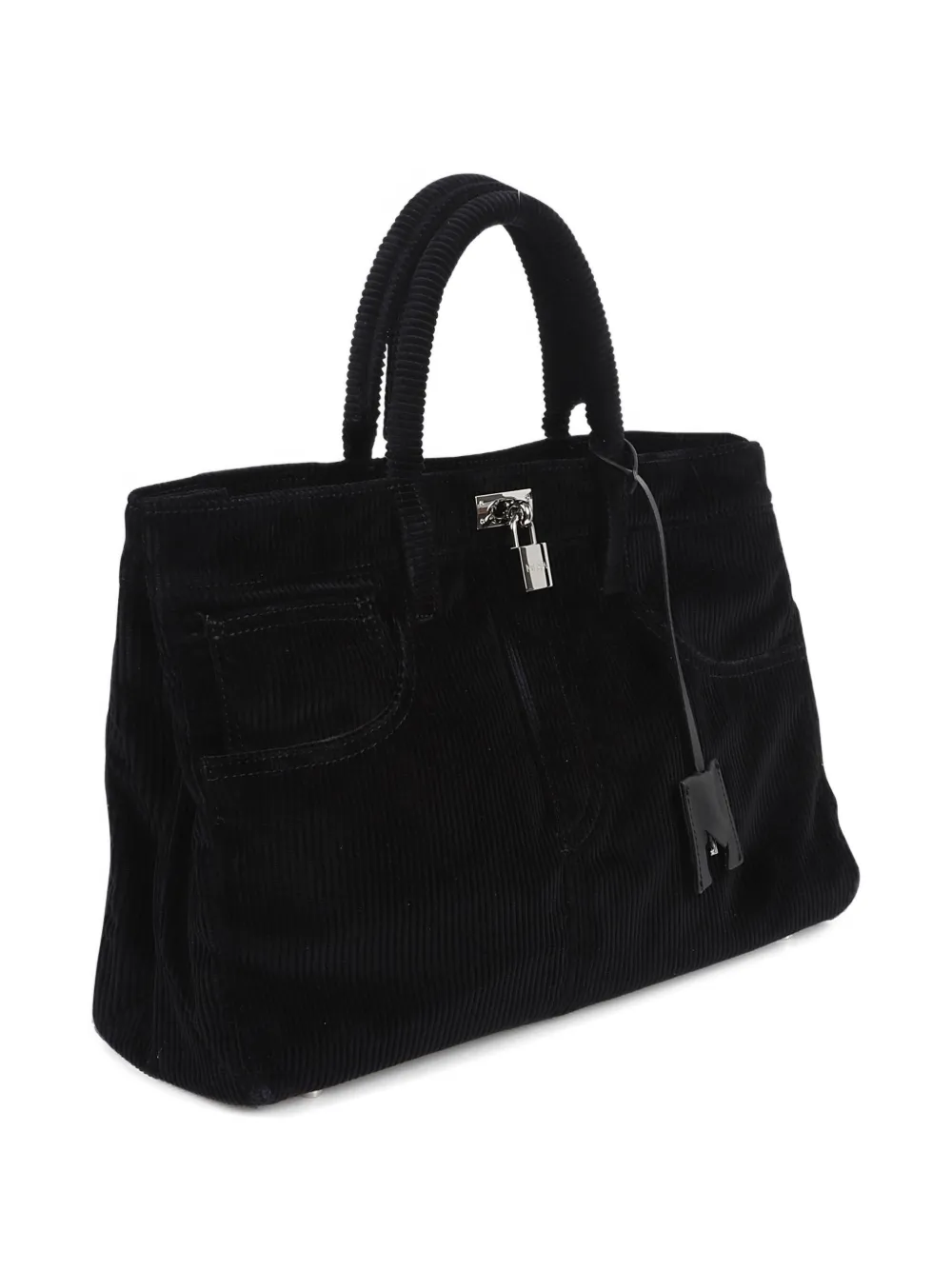 Medea Nina Corduroy Tote Bag In Black