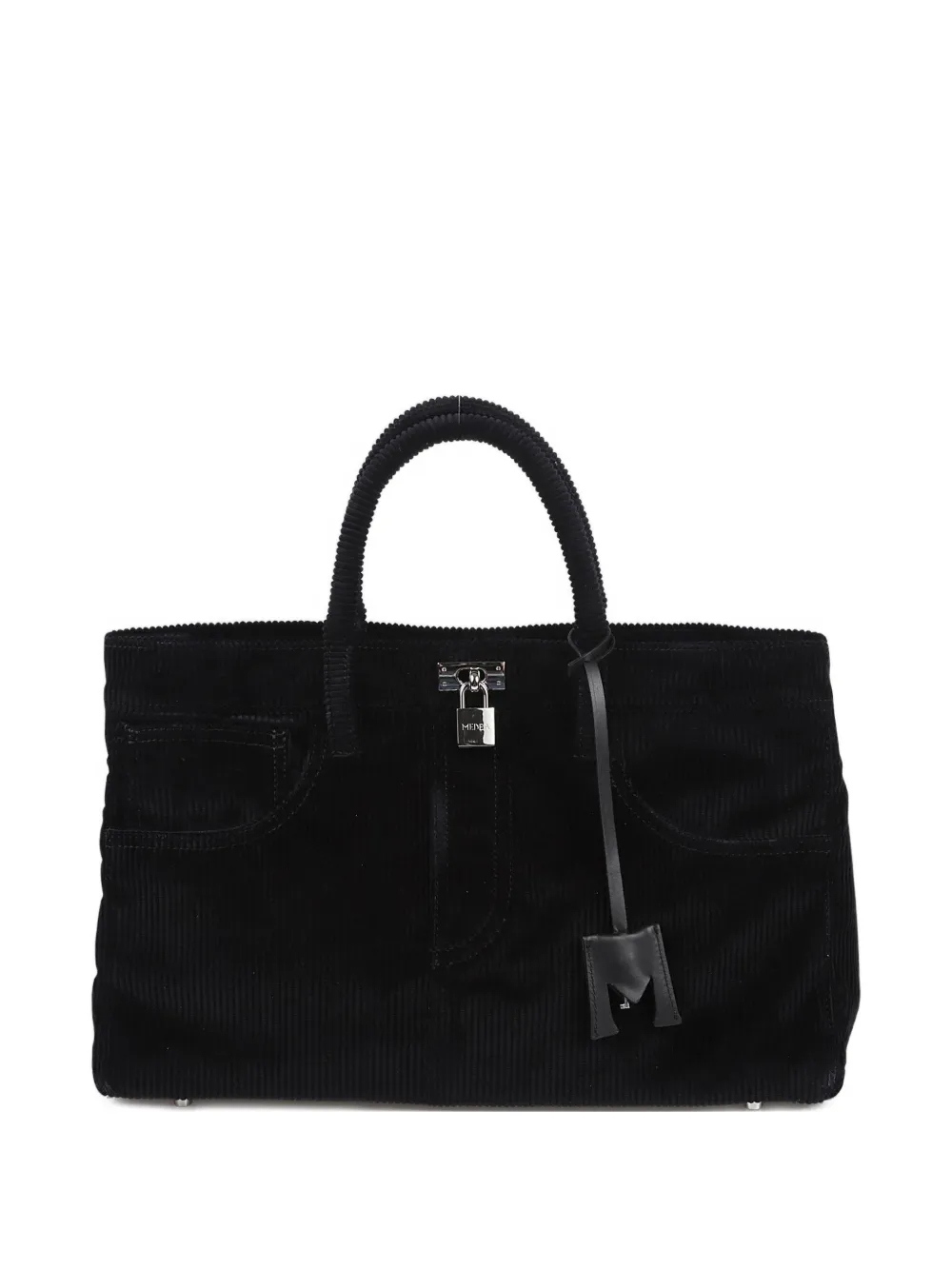 Medea Nina Corduroy Tote Bag In Black