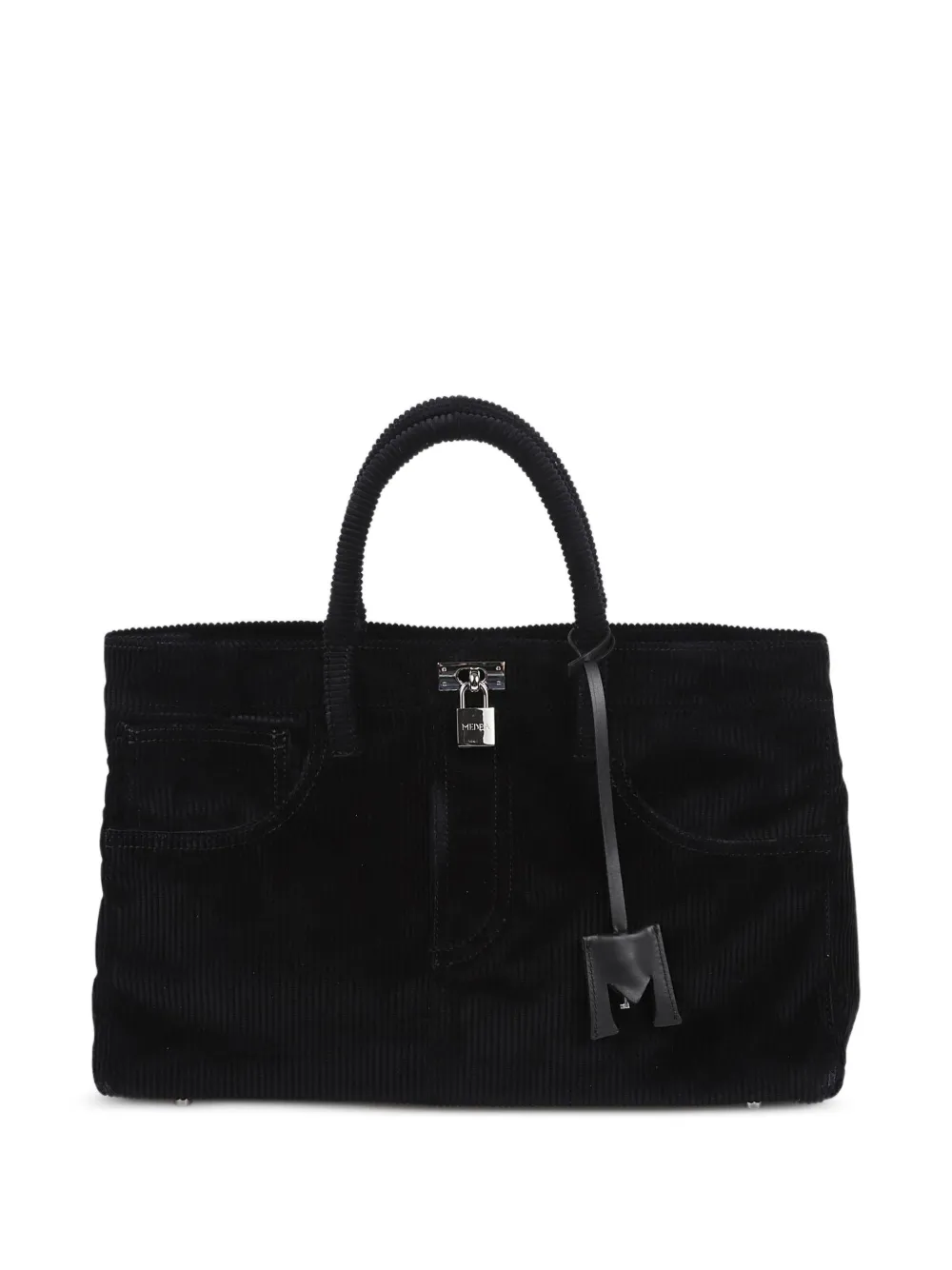 Medea Nina corduroy tote bag | Black | Image 1