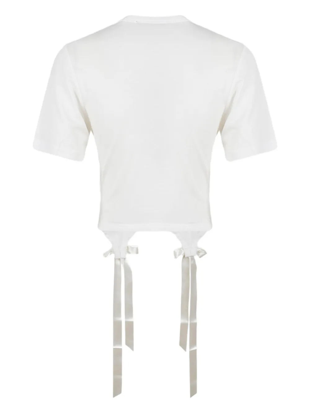 Simone Rocha T-shirt met korte mouwen en strikdetail Wit