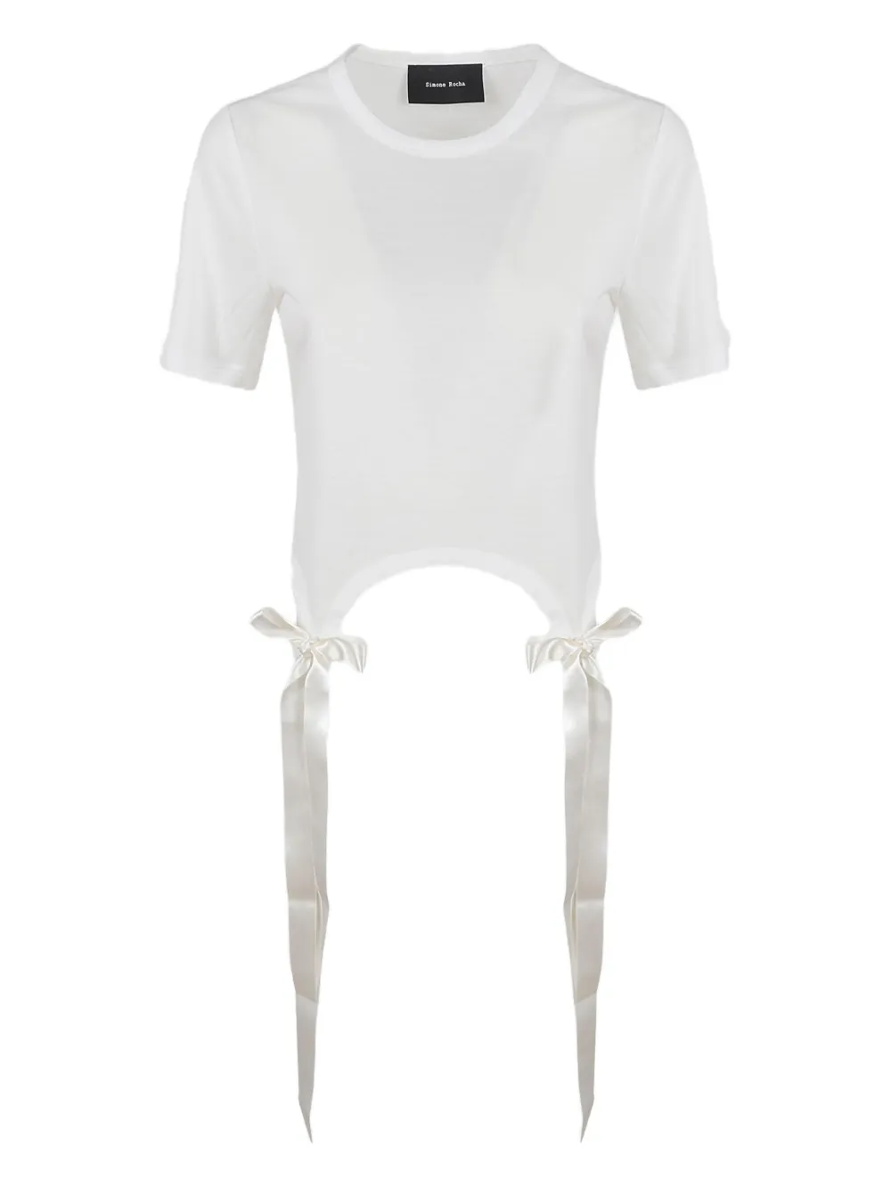 Simone Rocha bow-tails short-sleeve T-shirt - Bianco